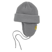 (メンズ、レディース)ニット帽 ニットキャップ  2WAY YARN イヤーフラップビーニー K381-950 グレー 汚れにくい