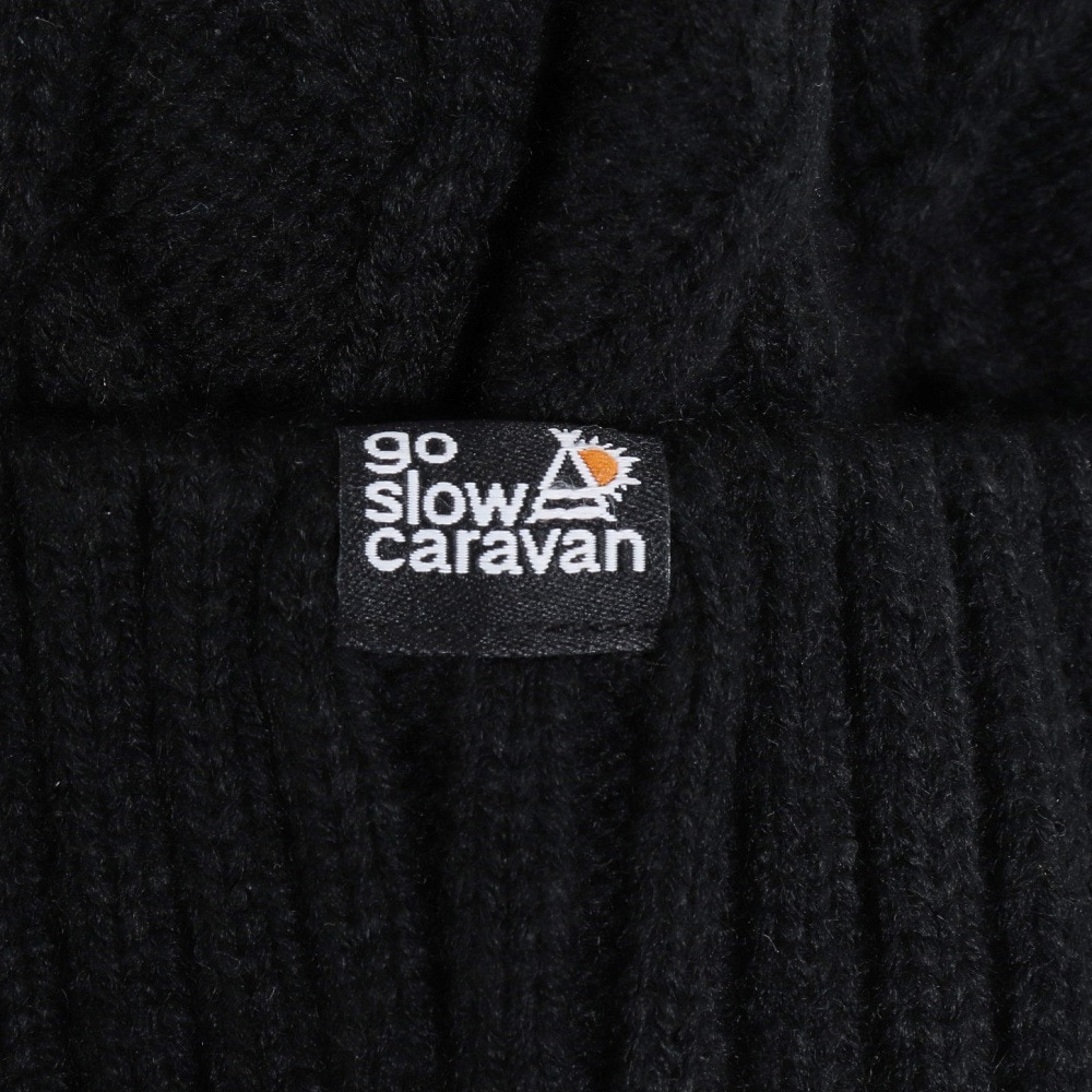 ゴースローキャラバン（GOSLOWCARAVAN）（メンズ、レディース）帽子 ケーブル刺繍 ニットキャップ 359103 BLK