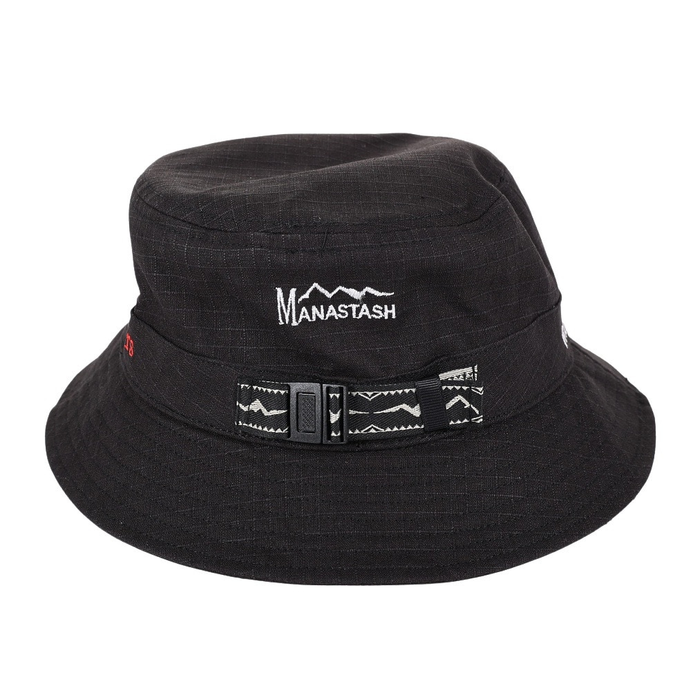 マナスタッシュ（MANASTASH）（メンズ）帽子 バケットハット MH-RIP BOONIE DARK NIGHT 792-3174005  BLK ブラック