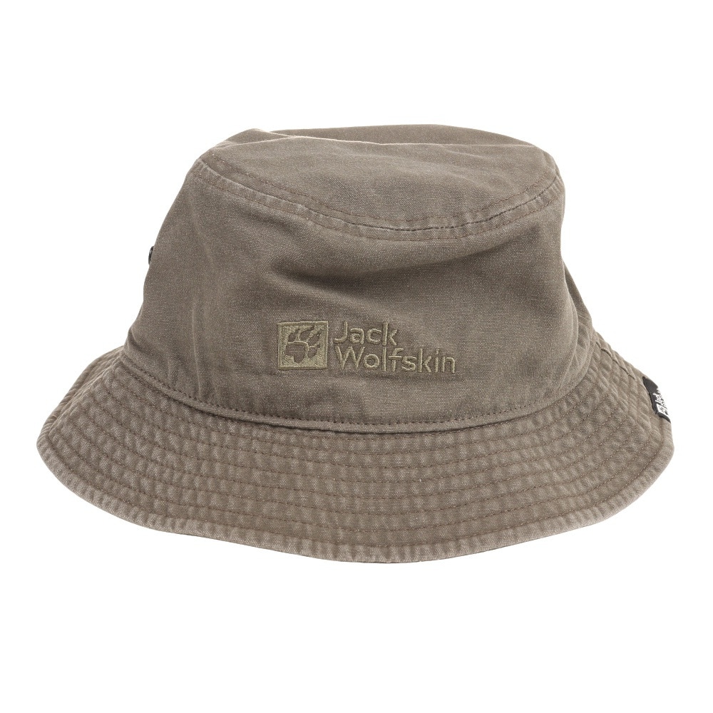 ジャックウルフスキン（JackWolfskin）（メンズ、レディース）帽子 ハット JP キャンバスバケットハット V2 5025052-4550 カーキ