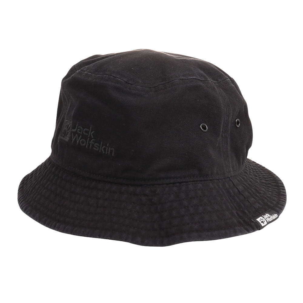 ジャックウルフスキン（JackWolfskin）（メンズ、レディース）帽子 ハット JP キャンバスバケットハット V2 5025052-6000 ブラック