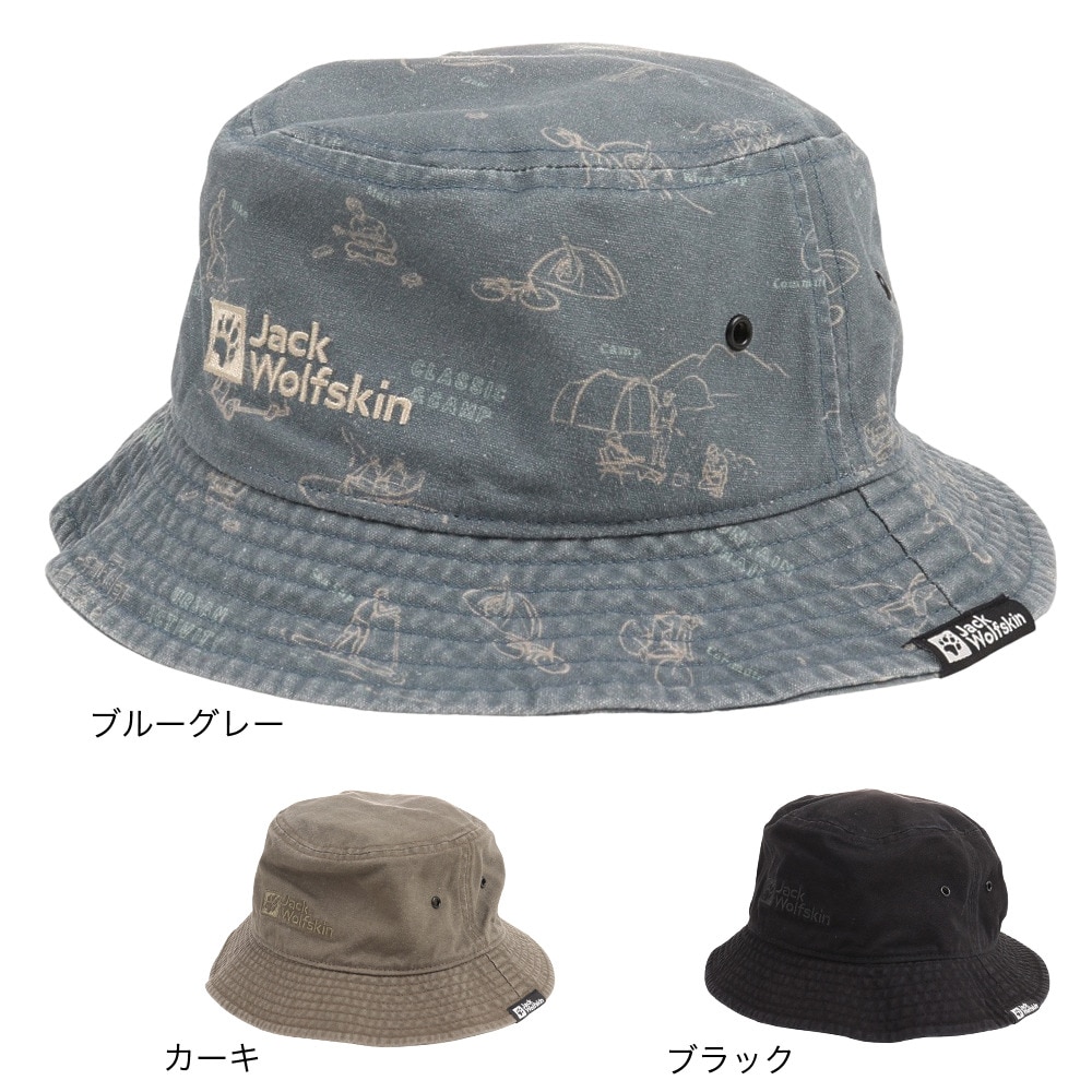 ジャックウルフスキン（JackWolfskin）（メンズ、レディース）帽子 ハット JP キャンバスバケットハット V2 5025052-4550 カーキ