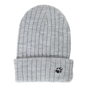 ジャックウルフスキン(JackWolfskin)(メンズ、レディース)ニット帽 ニットキャップ JP PAW CORE RV ビーニー 5024892-6203 グレー×ブラック