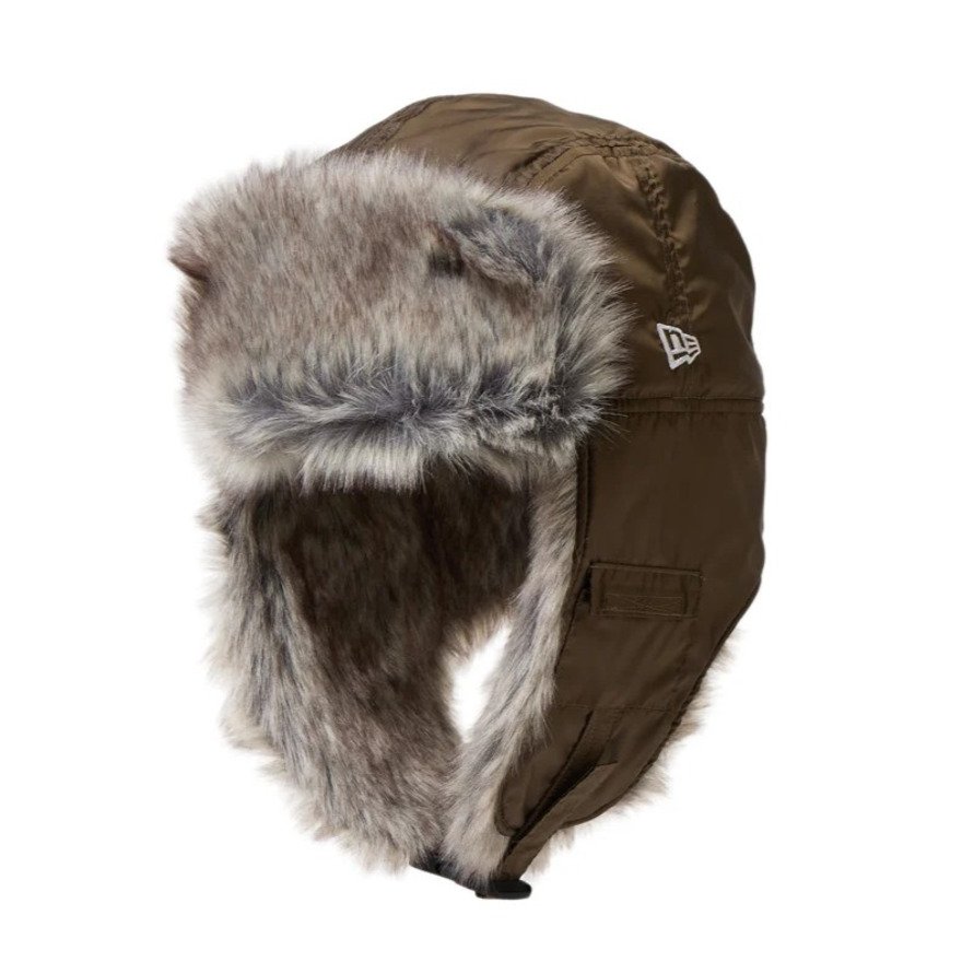 ニューエラ（NEW ERA）（メンズ、レディース）帽子 トラッパー Dogear Water Repellent ファー オリーブ 14668873