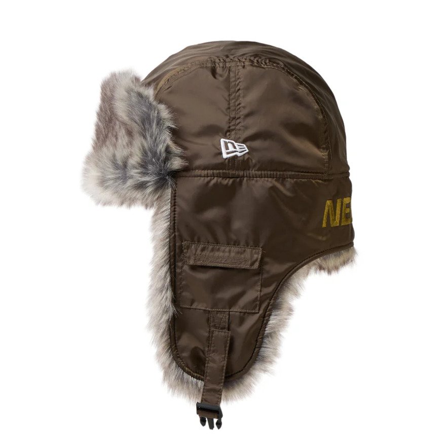 ニューエラ（NEW ERA）（メンズ、レディース）帽子 トラッパー Dogear Water Repellent ファー オリーブ 14668873