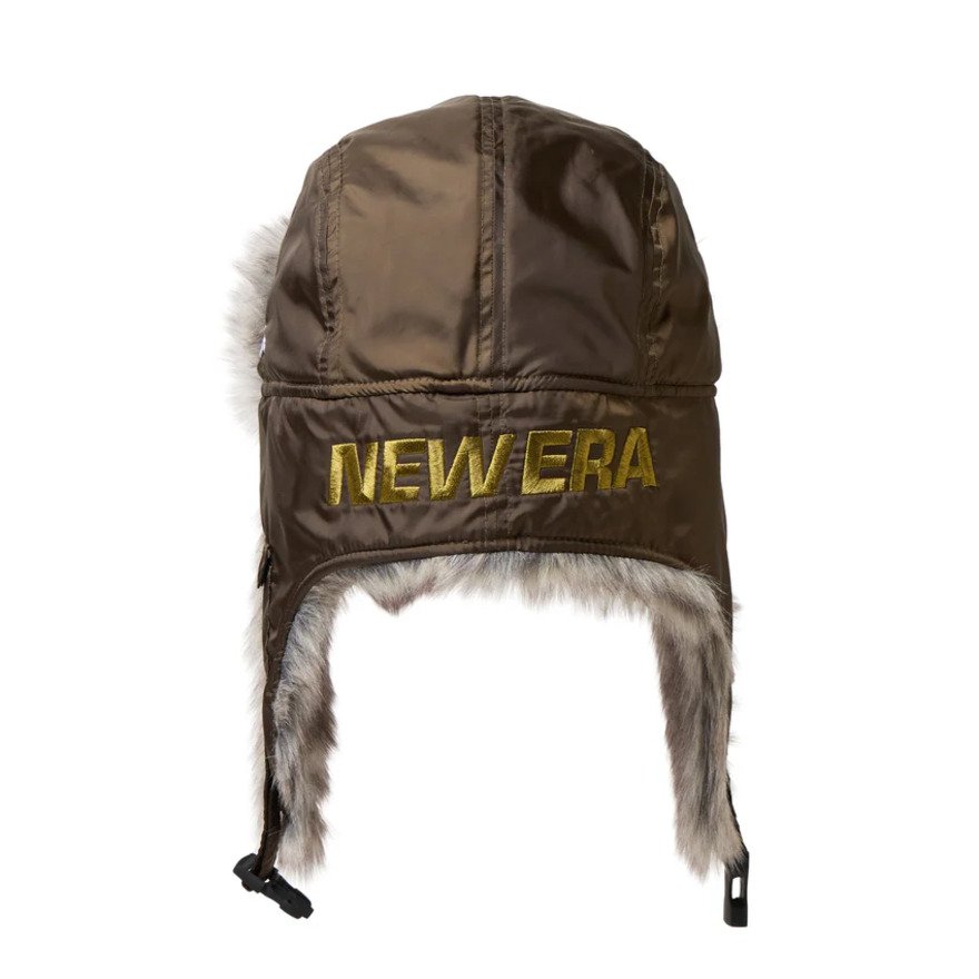 ニューエラ（NEW ERA）（メンズ、レディース）帽子 トラッパー Dogear Water Repellent ファー オリーブ 14668873