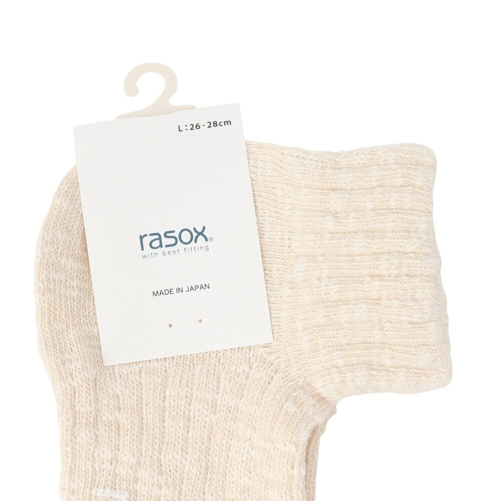 ラソックス（rasox）（メンズ、レディース）ビッグスラブ・アンクル ソックス CA181AN02-101