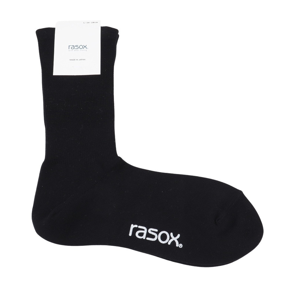 ラソックス（rasox）（メンズ）ベーシックシアー・クルー ソックス BA240CR01-703