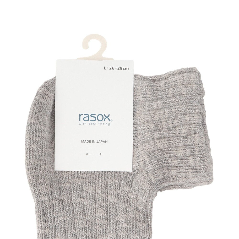 ラソックス（rasox）（メンズ、レディース）ビッグスラブ・アンクル ソックス CA181AN02-706
