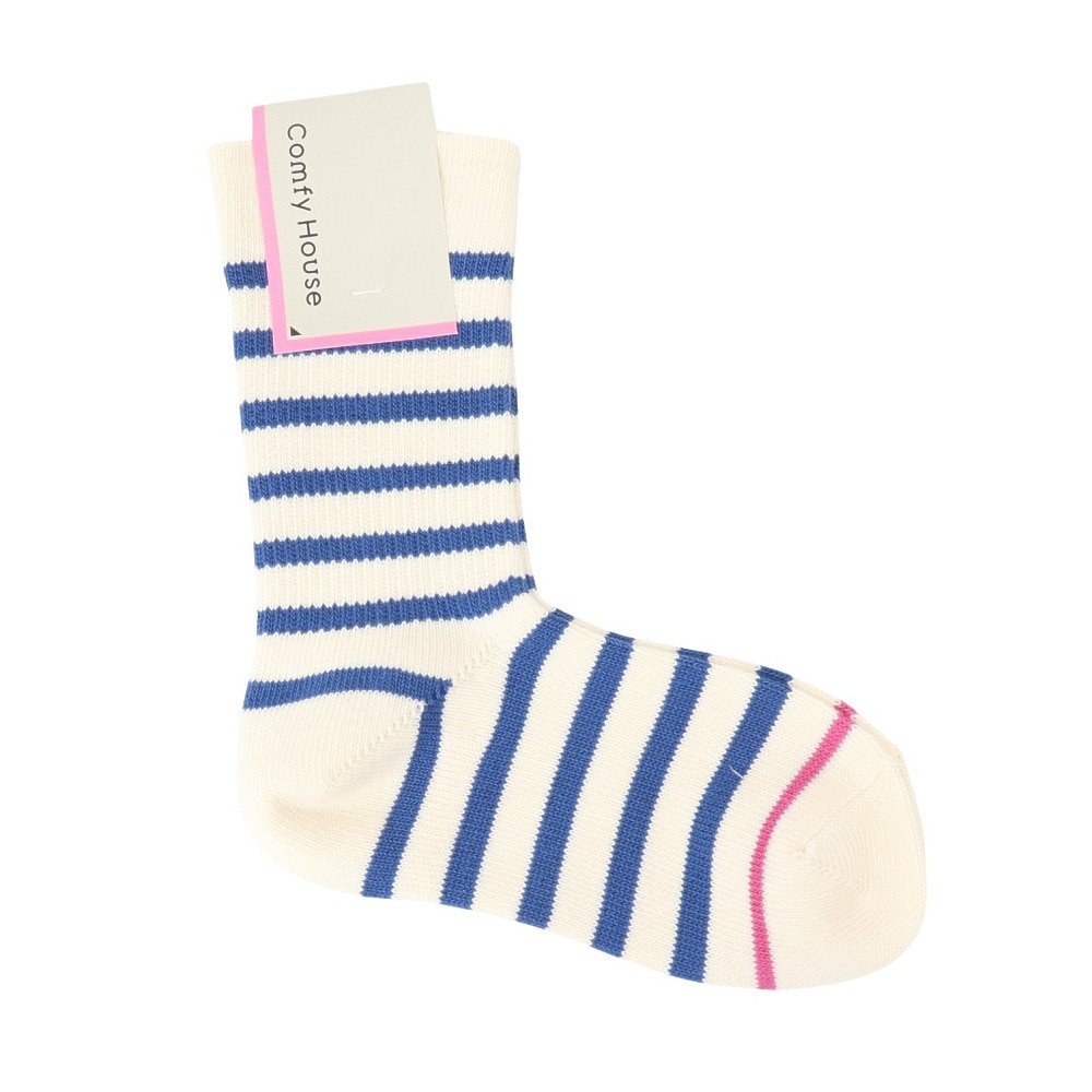 コンフィーハウス（Comfy House）（レディース）ローゲージボーダー・クルー ソックス CHM240CR2-102