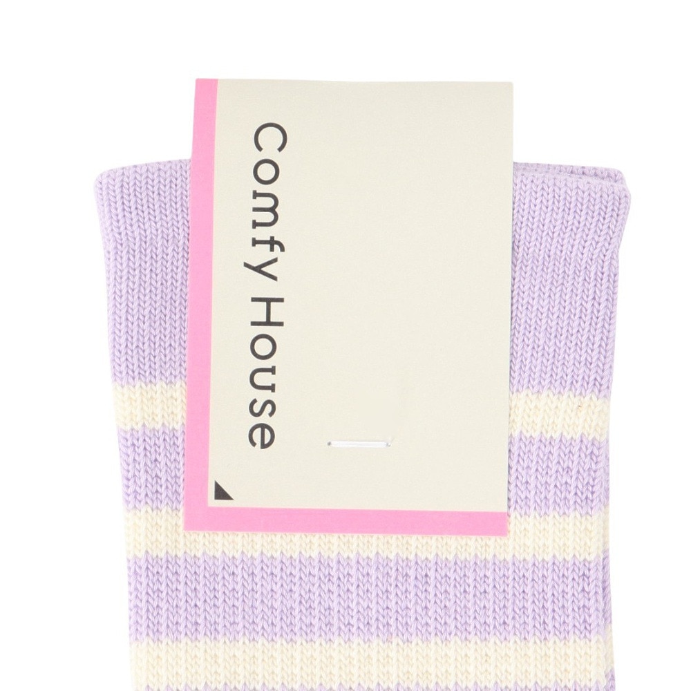 コンフィーハウス（Comfy House）（レディース）ローゲージボーダー・クルー ソックス CHM240CR2-305