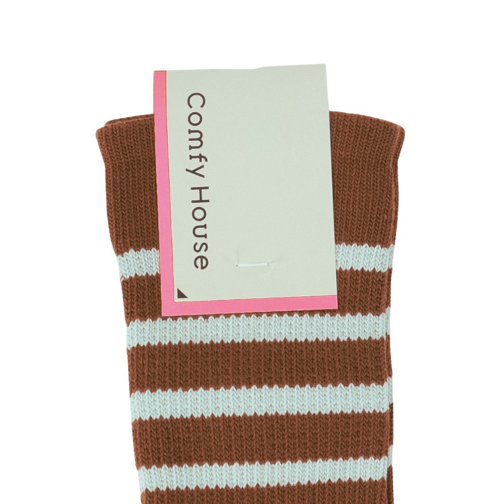 コンフィーハウス（Comfy House）（レディース）ローゲージボーダー・クルー ソックス CHM240CR2-606