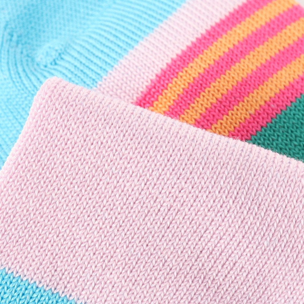 コンフィーハウス（Comfy House）（レディース）ランダムボーダー・ロークルー ソックス CHM251LC1-300