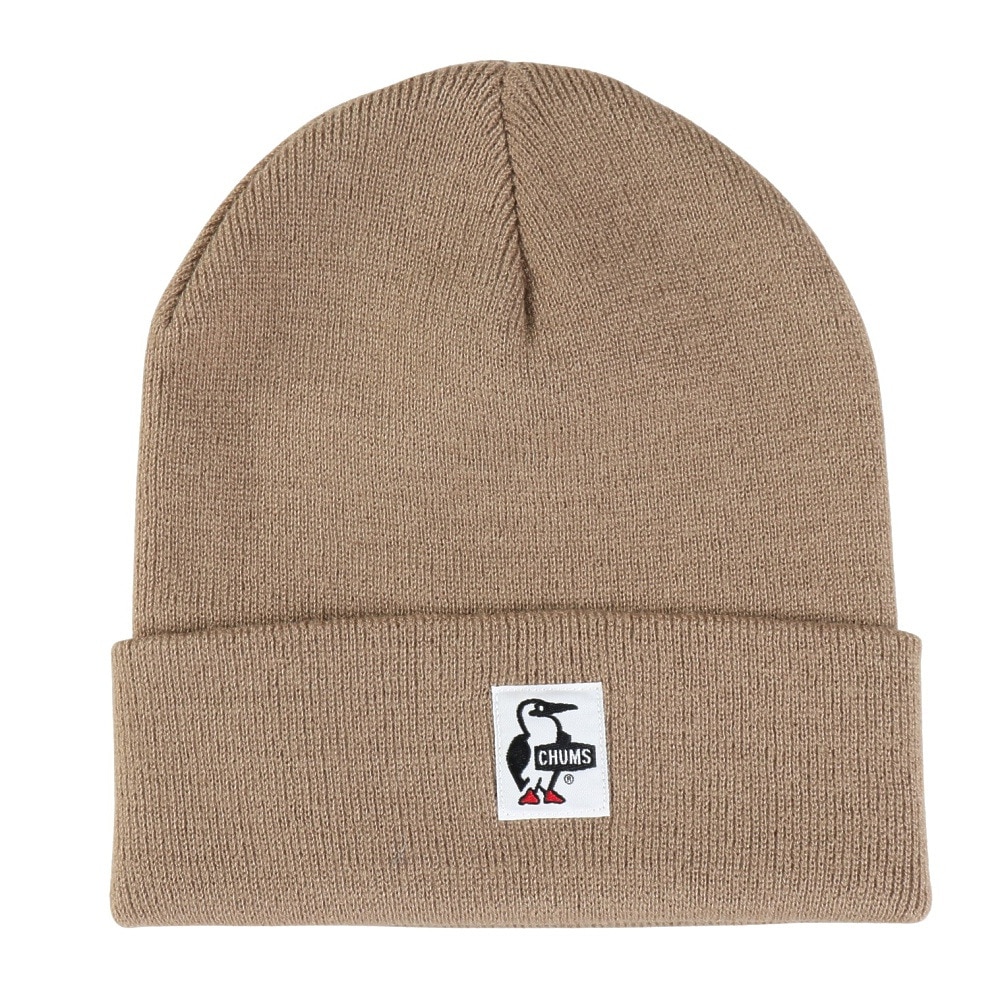 チャムス（CHUMS）（キッズ）ニット帽 キッズニットキャップ CH25-1069-B003 ベージュ オールシーズン ブービーロゴ ちくちくが少ない