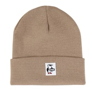 (キッズ)ニット帽 キッズニットキャップ CH25-1069-B003 ベージュ オールシーズン ブービーロゴ ちくちくが少ない