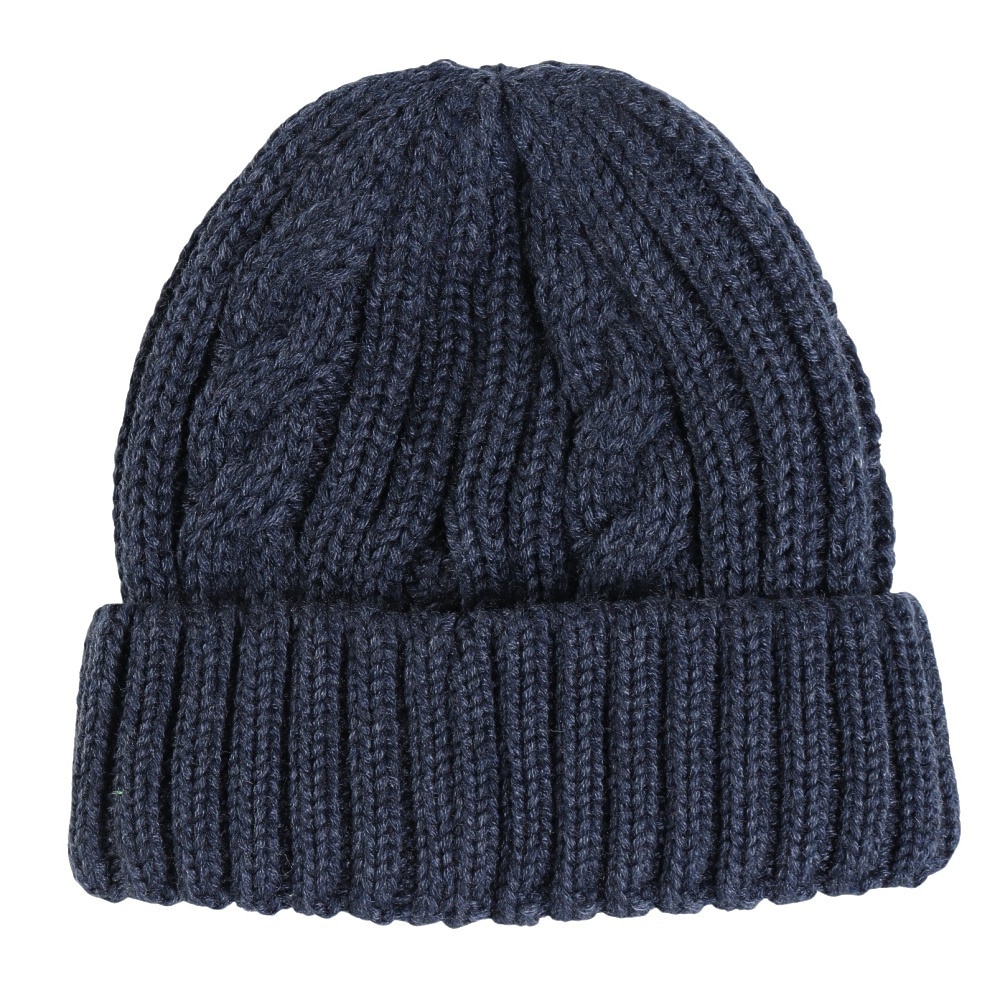 チャムス（CHUMS）（キッズ）ニット帽 ニットキャップ ブービーニットワッチ CH25-1065-N001 ネイビー ケーブル編み ブービーロゴ ちくちくが少ない