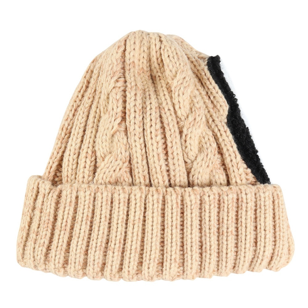 チャムス（CHUMS）（キッズ）ニット帽 ニットキャップ ブービーニットワッチ CH25-1065-W004 ホワイト ケーブル編み ブービーロゴ ちくちくが少ない