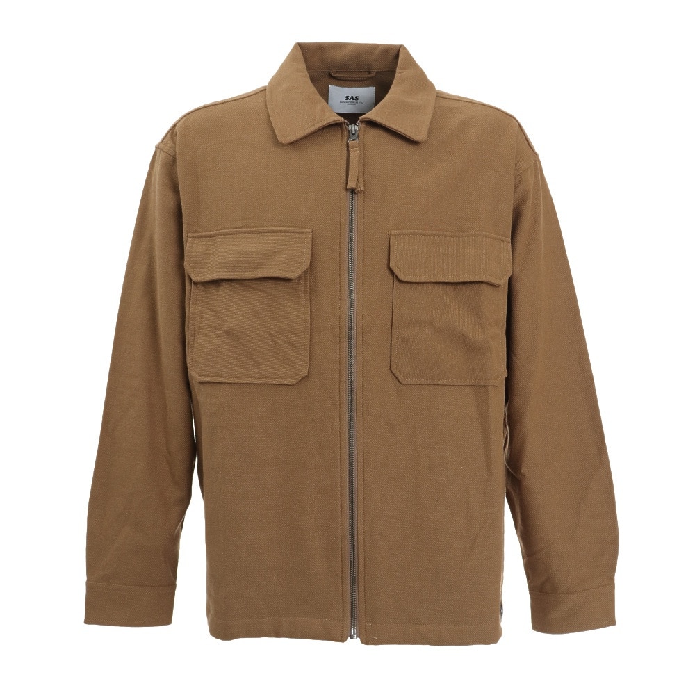 エスエーエス（S.A.S）（メンズ）ヘビーネル ジップアップジャケット SAS2125101-21:S/BEIGE