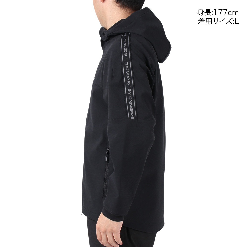 ザ・ワープ・バイ・エネーレ（The Warp By Ennerre）（メンズ）SIDE LINED HOODED ジャケット WB3QJY04 BLK