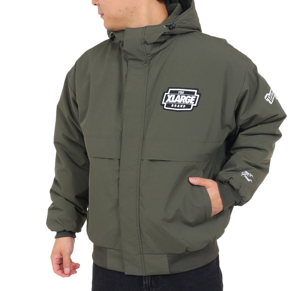 エクストララージ（XLARGE）（メンズ）ナイロン PUFFER ジャケット 101233021006-OLIVE