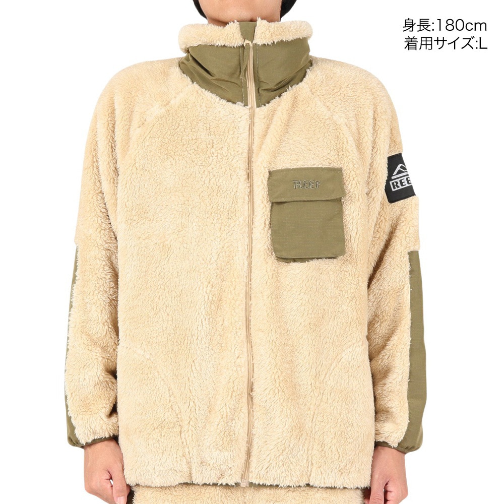 リーフ（REEF）（メンズ）SHERPA A FLEECE HIGH NECK ZIP UP ジャケット RFPKM2304-BEG