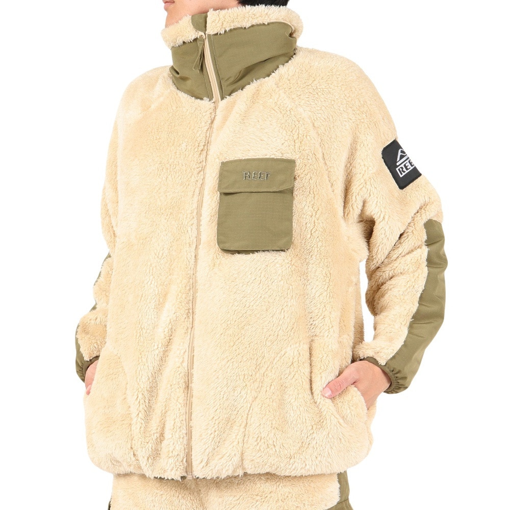 リーフ（REEF）（メンズ）SHERPA A FLEECE HIGH NECK ZIP UP ジャケット RFPKM2304-BEG