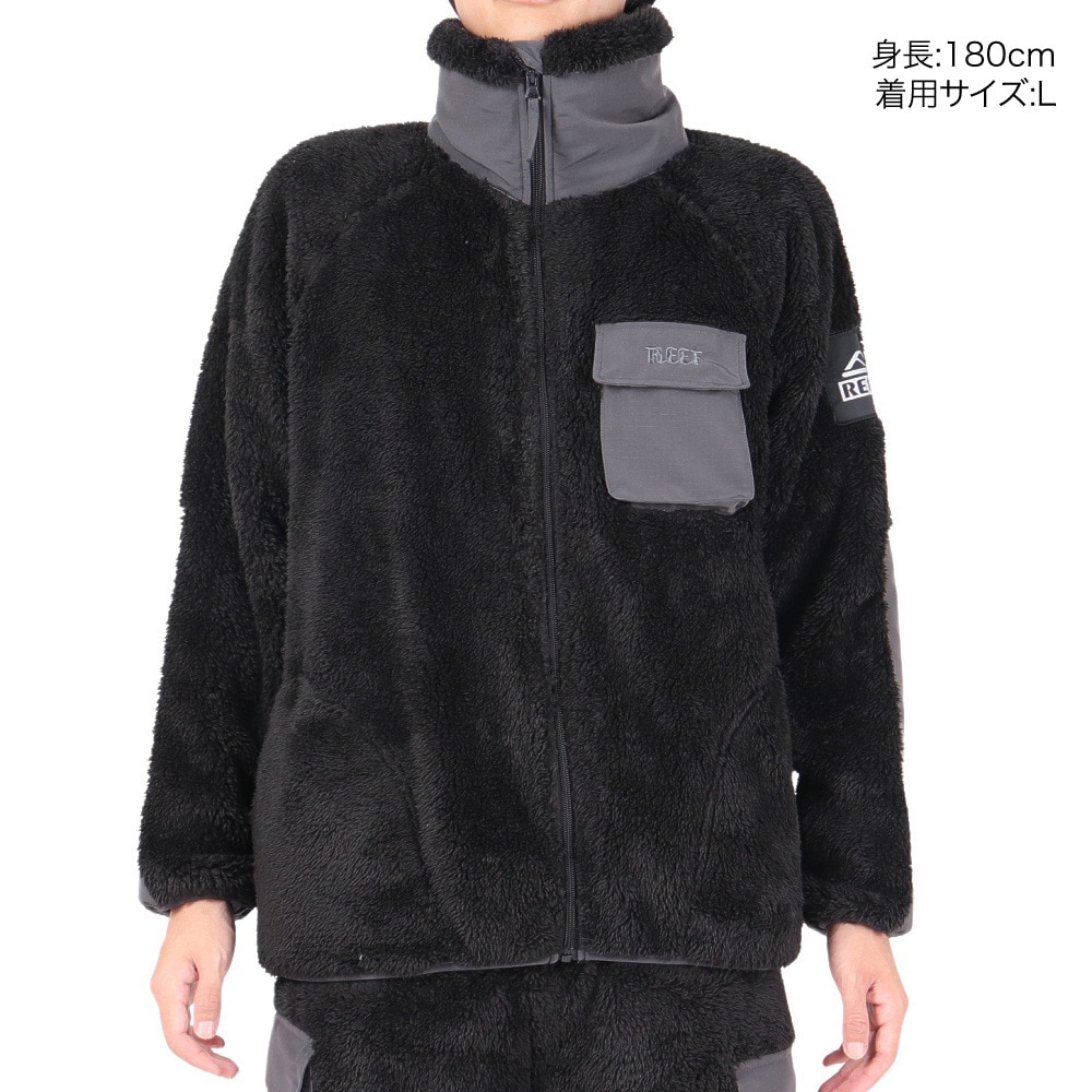 リーフ（REEF）（メンズ）SHERPA A FLEECE HIGH NECK ZIP UP ジャケット RFPKM2304-C.GRY