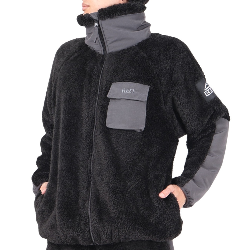 リーフ（REEF）（メンズ）SHERPA A FLEECE HIGH NECK ZIP UP ジャケット RFPKM2304-C.GRY