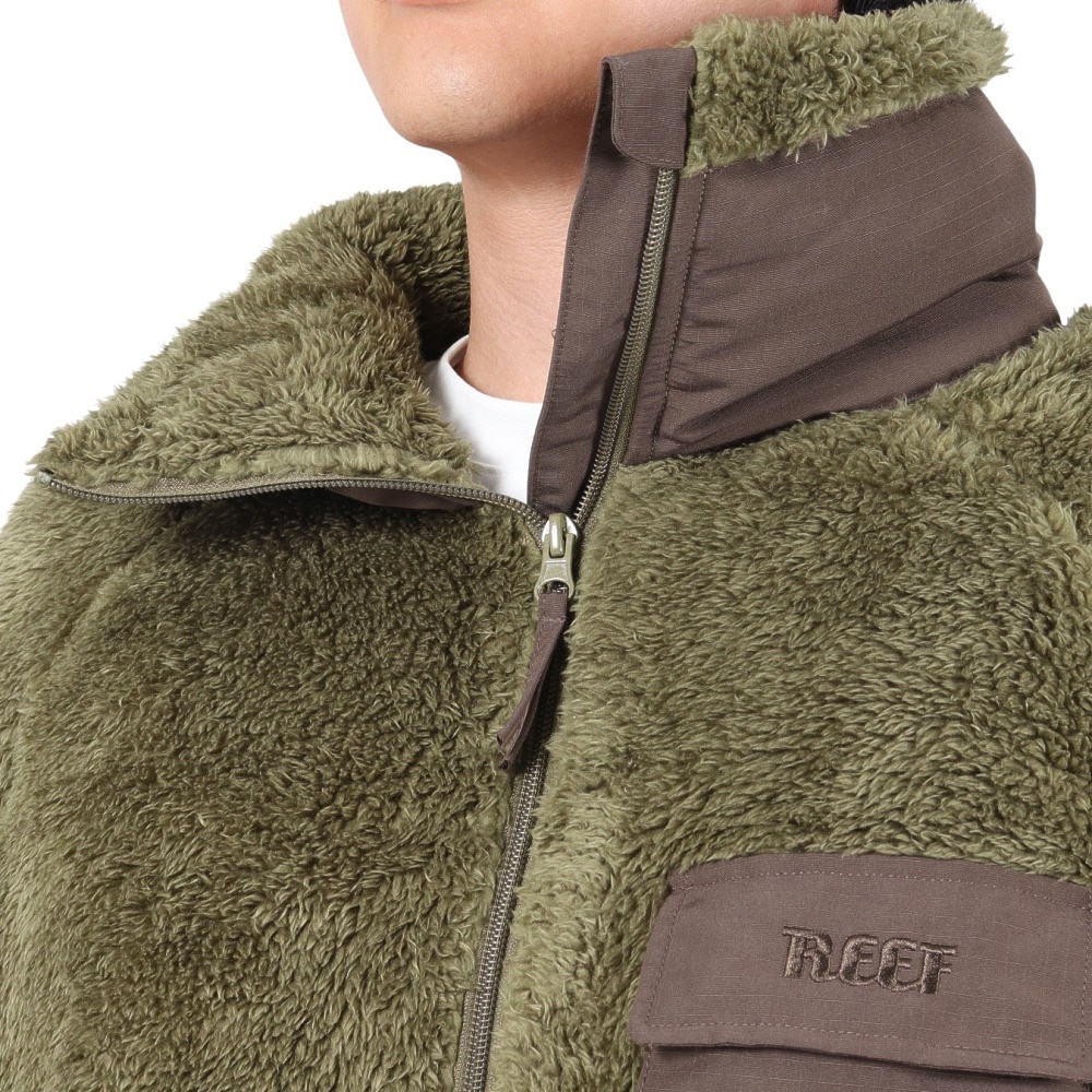 リーフ（REEF）（メンズ）SHERPA A FLEECE HIGH NECK ZIP UP ジャケット RFPKM2304-OLV