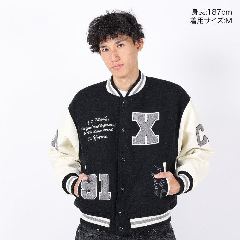 エクストララージ（メンズ）OG ロゴ バーシティジャケット 101234021009-BLACK