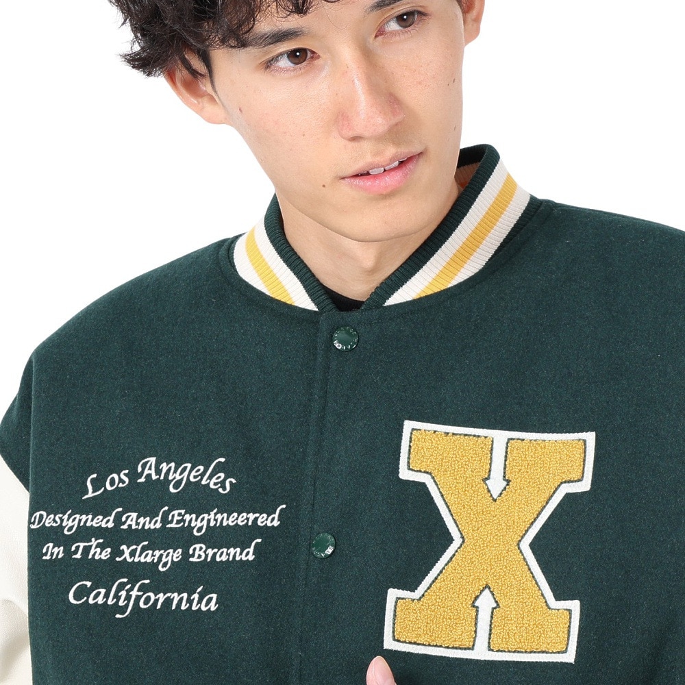 エクストララージ（XLARGE）（メンズ）OG ロゴ バーシティジャケット 101234021009-GREEN