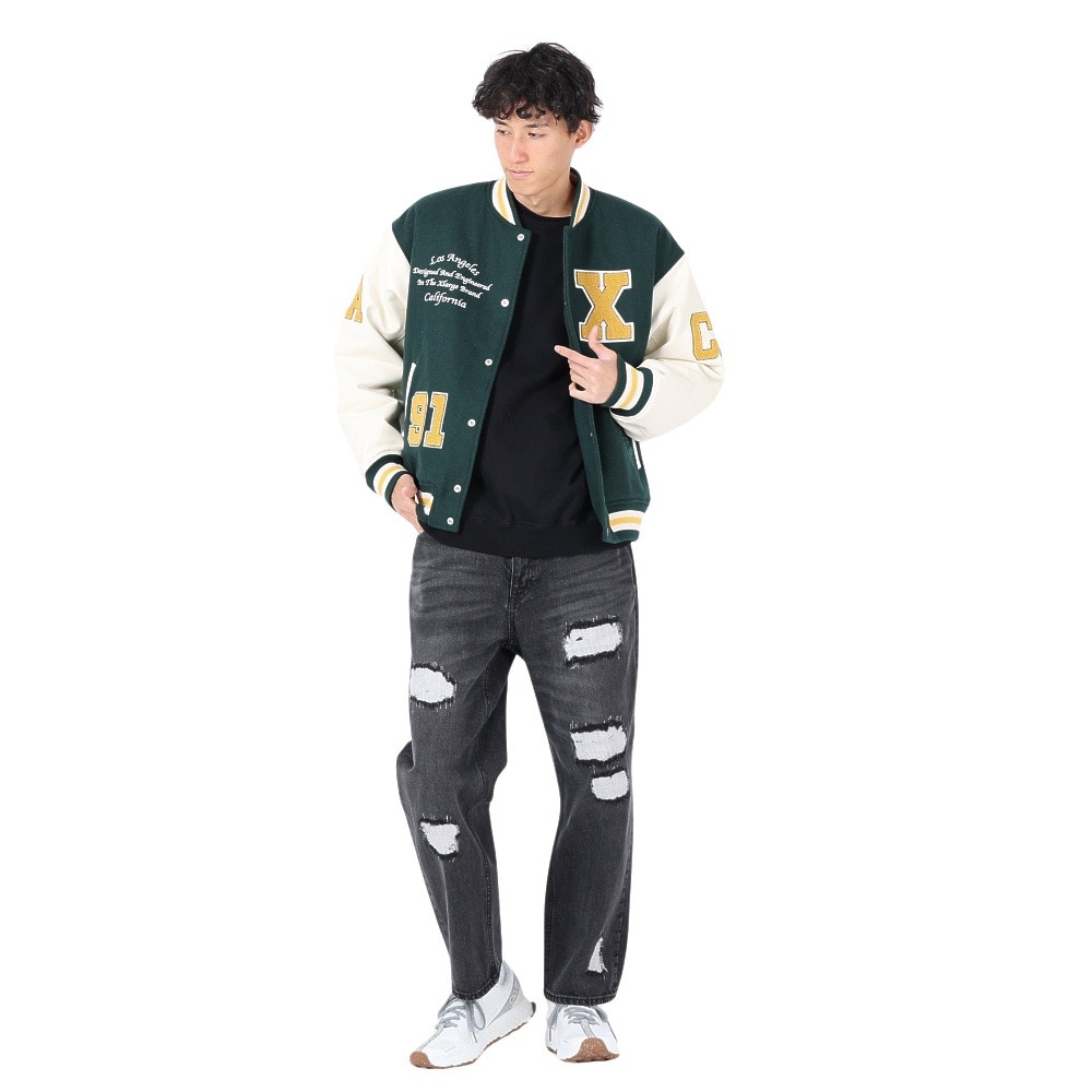 エクストララージ（XLARGE）（メンズ）OG ロゴ バーシティジャケット 101234021009-GREEN