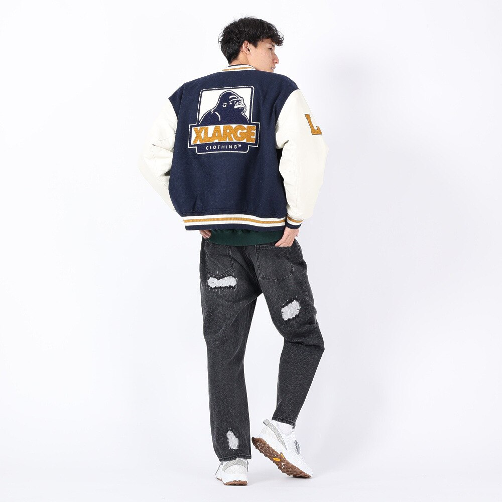 エクストララージ（XLARGE）（メンズ）OG ロゴ バーシティジャケット 101234021009-NAVY