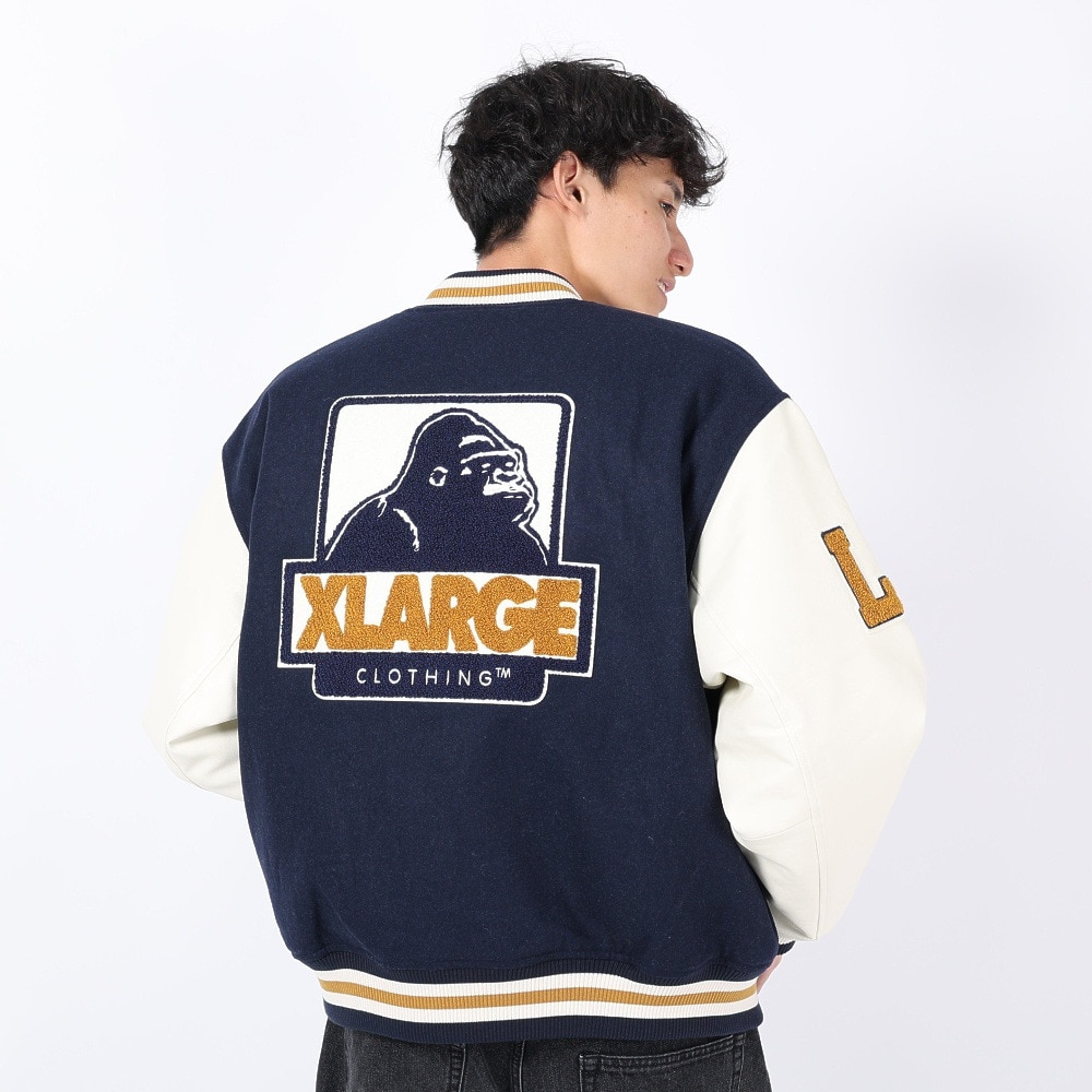 エクストララージ（メンズ）OG ロゴ バーシティジャケット 101234021009-NAVY