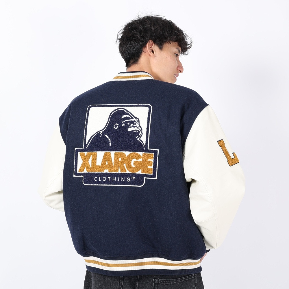 エクストララージ（XLARGE）（メンズ）OG ロゴ バーシティジャケット 101234021009-NAVY