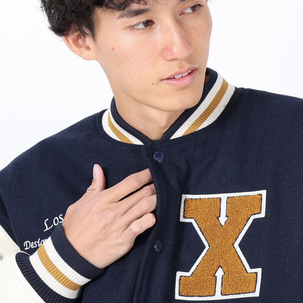 エクストララージ（XLARGE）（メンズ）OG ロゴ バーシティジャケット 101234021009-NAVY