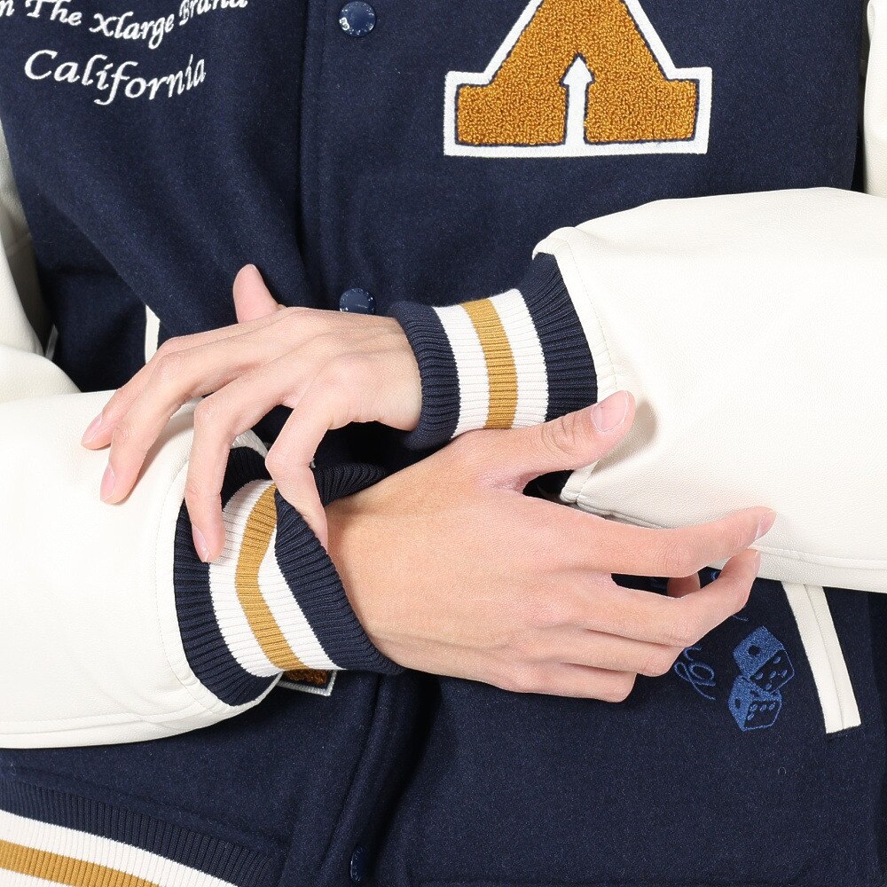 エクストララージ（メンズ）OG ロゴ バーシティジャケット 101234021009-NAVY
