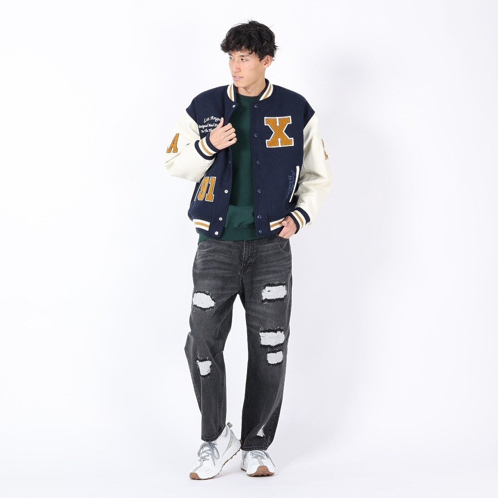 エクストララージ（XLARGE）（メンズ）OG ロゴ バーシティジャケット 101234021009-NAVY