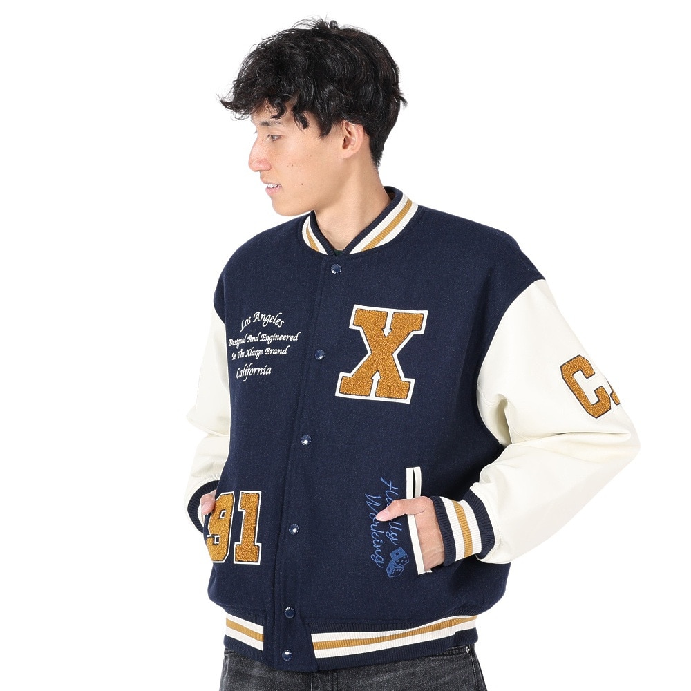 ＸＬＡＲＧＥ OG ロゴ バーシティジャケット 101234021009-NAVY ＬＬ 48 ウェア