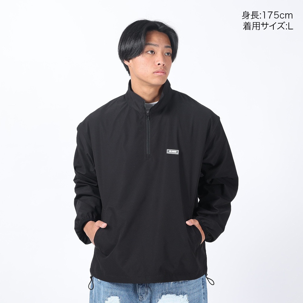 エクストララージ（XLARGE）（メンズ）RIPSTOP ハーフジップアップジャケット 101241021009-BLACK