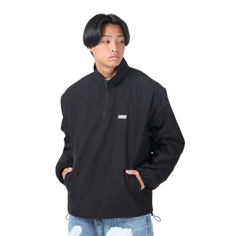 エクストララージ（XLARGE）（メンズ）RIPSTOP ハーフジップアップジャケット 101241021009-BLACK