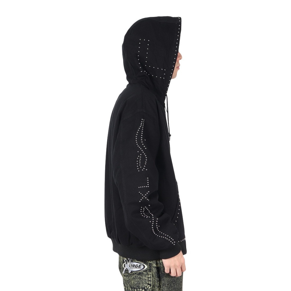 エクストララージ（XLARGE）（メンズ）STUDDED フーディー ワークジャケット 101243021008-BLACK