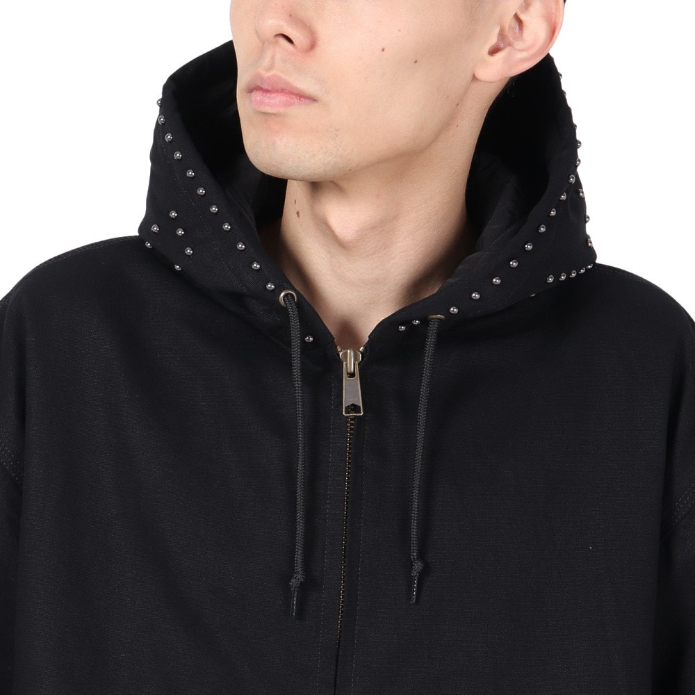 エクストララージ（XLARGE）（メンズ）STUDDED フーディー ワークジャケット 101243021008-BLACK