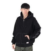 (メンズ)STUDDED フーディー ワークジャケット 101243021008-BLACK