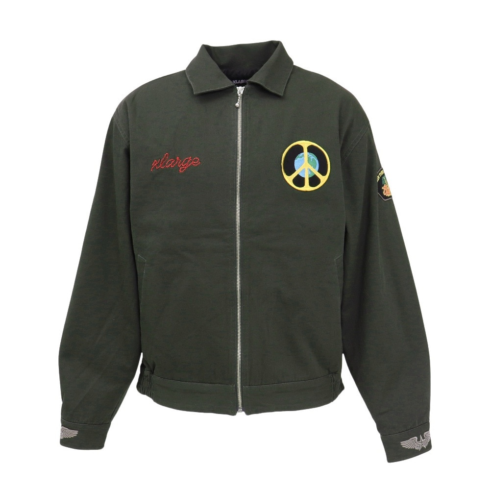 エクストララージ（XLARGE）（メンズ、レディース）PEACE SQUAD VIETNAM ジャケット 101251021005-DkGREEN