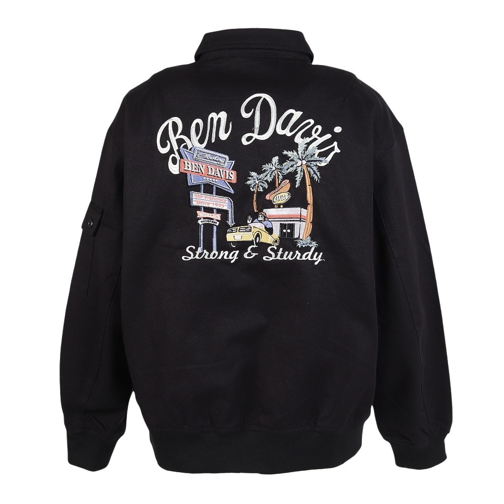 ベンデイビス（BEN DAVIS）（メンズ）バック刺繍 ダックジャケット 25780003-BLK