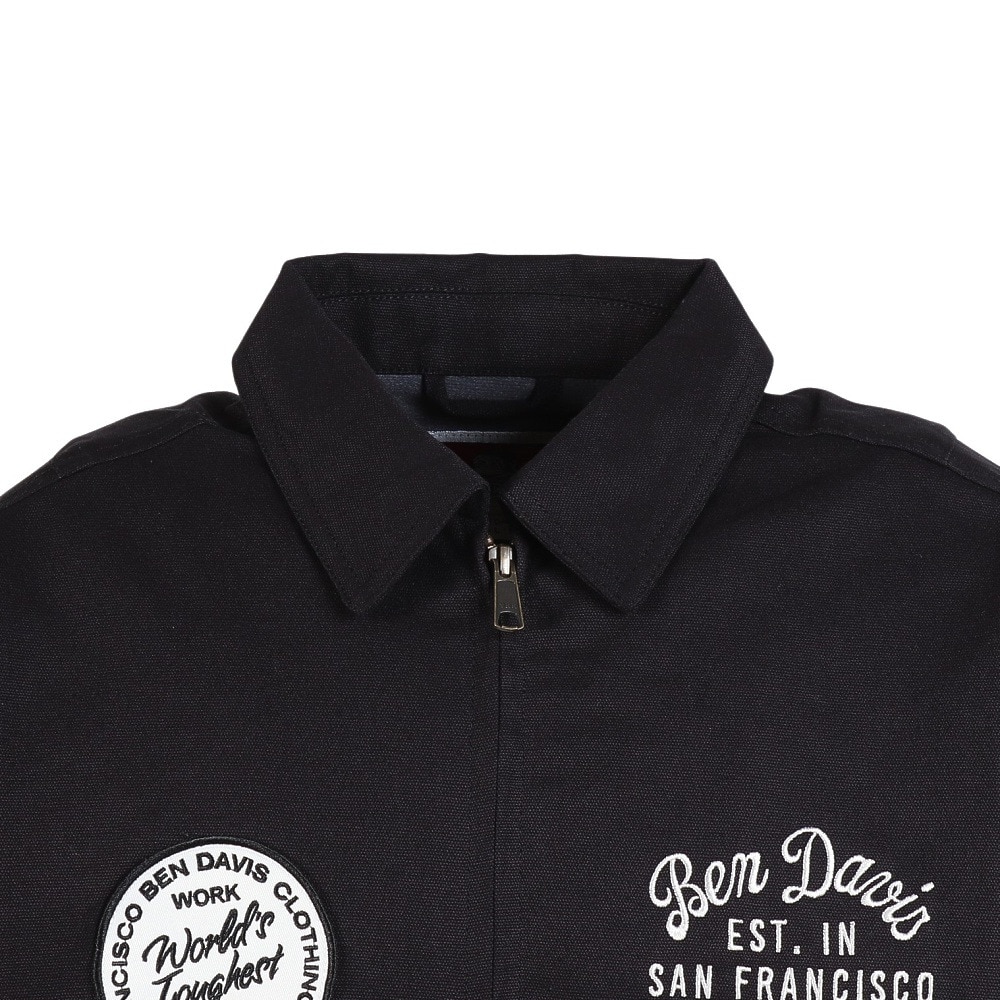 ベンデイビス（BEN DAVIS）（メンズ）バック刺繍 ダックジャケット 25780003-BLK