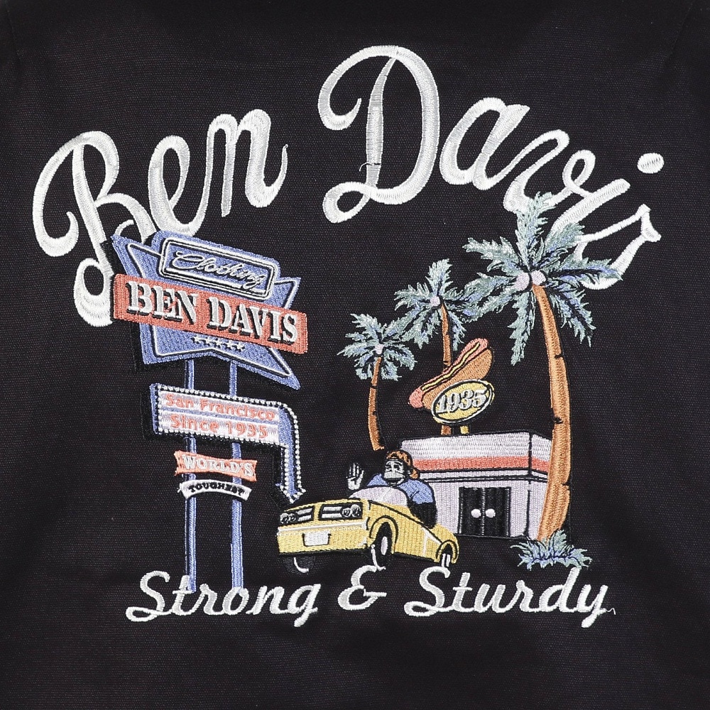 ベンデイビス（BEN DAVIS）（メンズ）バック刺繍 ダックジャケット 25780003-BLK