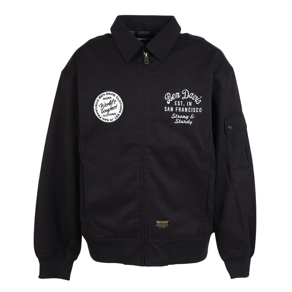ベンデイビス（BEN DAVIS）（メンズ）バック刺繍 ダックジャケット 25780003-BLK