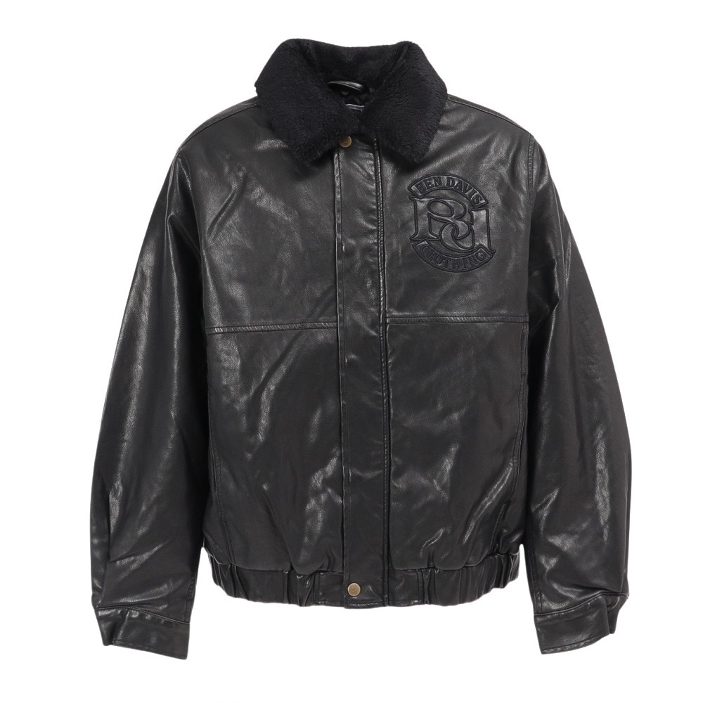 ベンデイビス(BEN DAVIS)エリボア フェイクレザージャケット 25780011-BLK(Men’s) ベンデイビス（BEN DAVIS）（メンズ）エリボア フェイクレザー